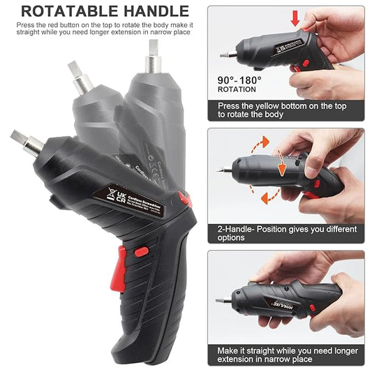 Portable Cordless USB Charging Mini Electric Screwdriver Automatic Screwdriver Hand Drill Wrench Electric Tools